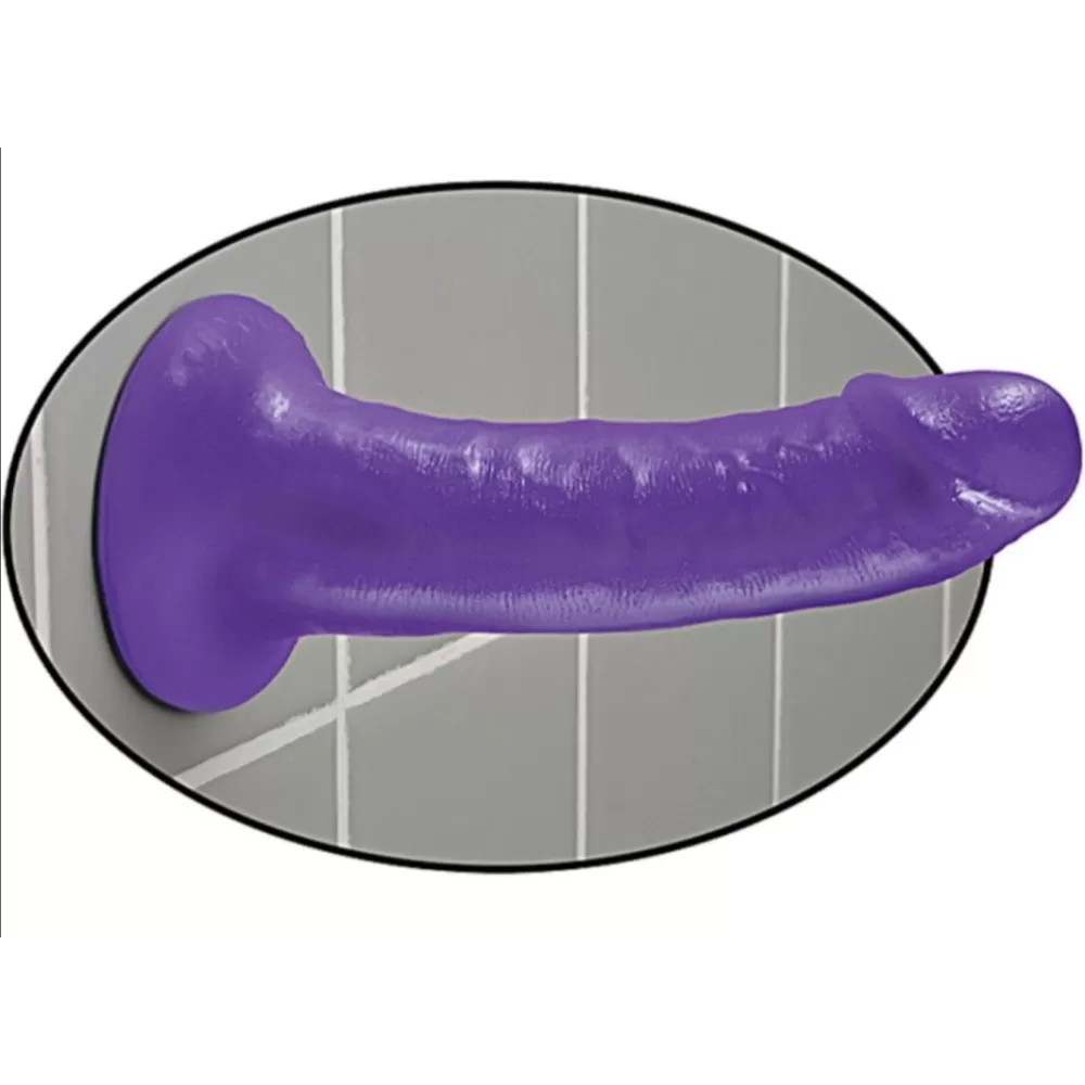 fallo realistico dildo Dillio con forte ventosa 6 Slim Purple 16 cm