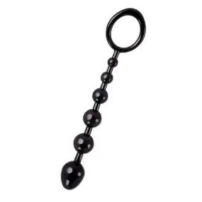 anal beads palline anali con anello di  trazione nero