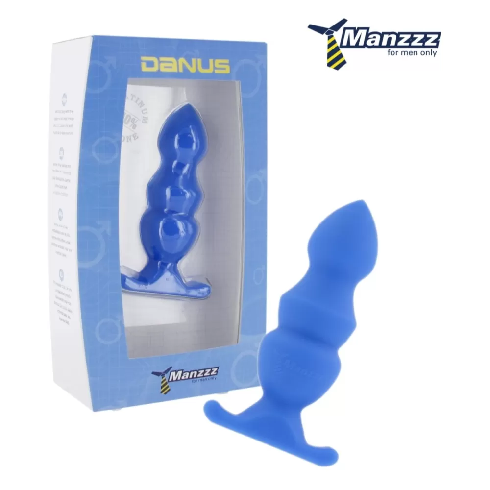 Butt plug anale in silicone Danus Blu 10 cm di ManzzzToys