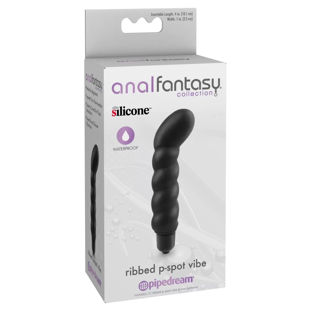 vibratore massaggiatore per prostata punto P Ribbed P-Spot Vibe silicone