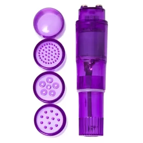 mini vibratore massaggiatore corpo con testine intercambiabili