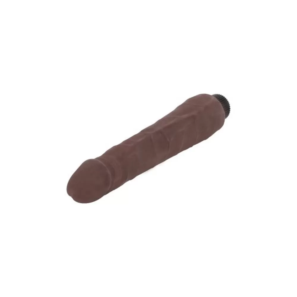 dildo fallo vibrante realistico marrone 24 cm