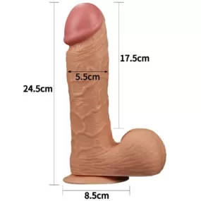 9 pollici Legendary King Size colore flesh maxi dildo 24,5 cm