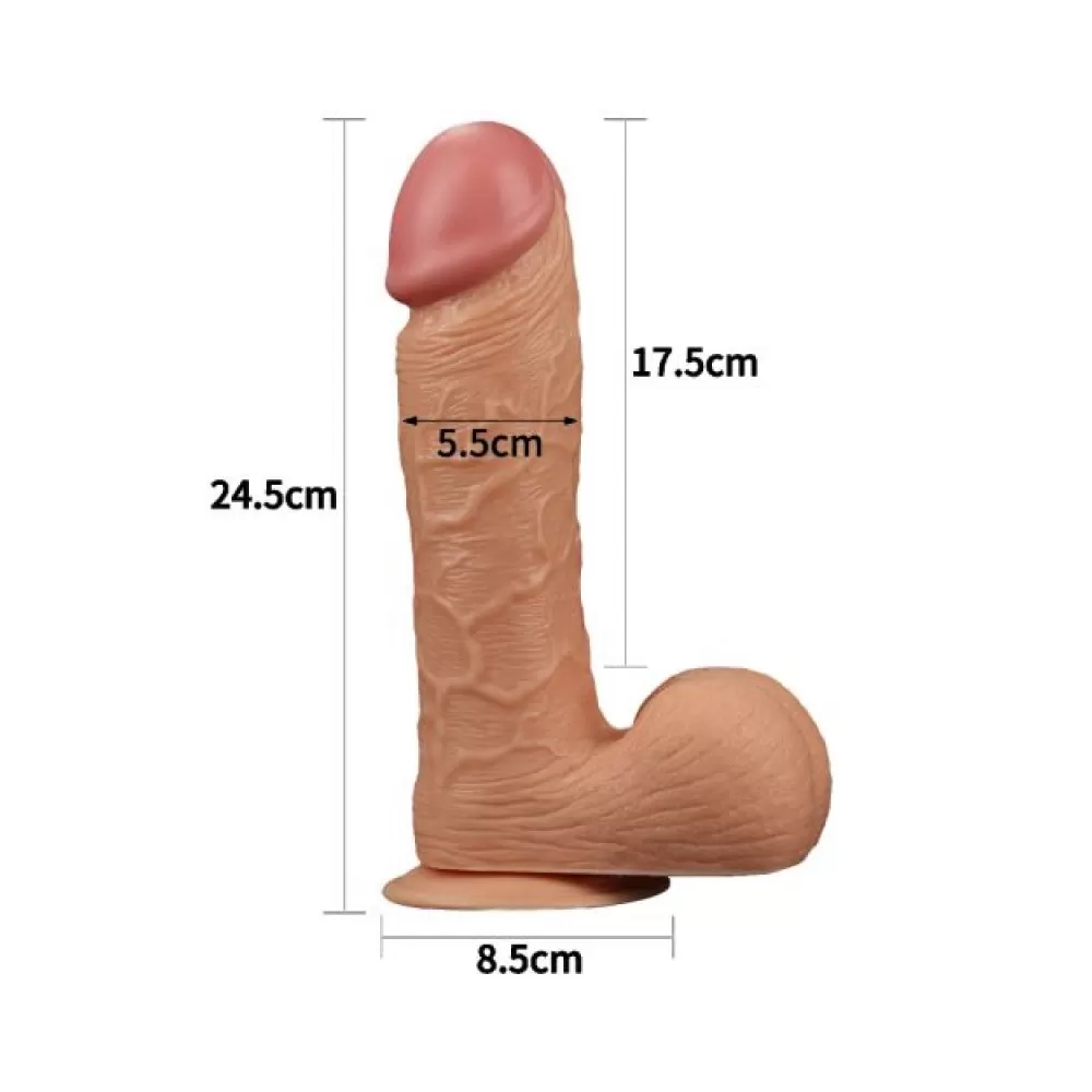 9 pollici Legendary King Size colore flesh maxi dildo 24,5 cm