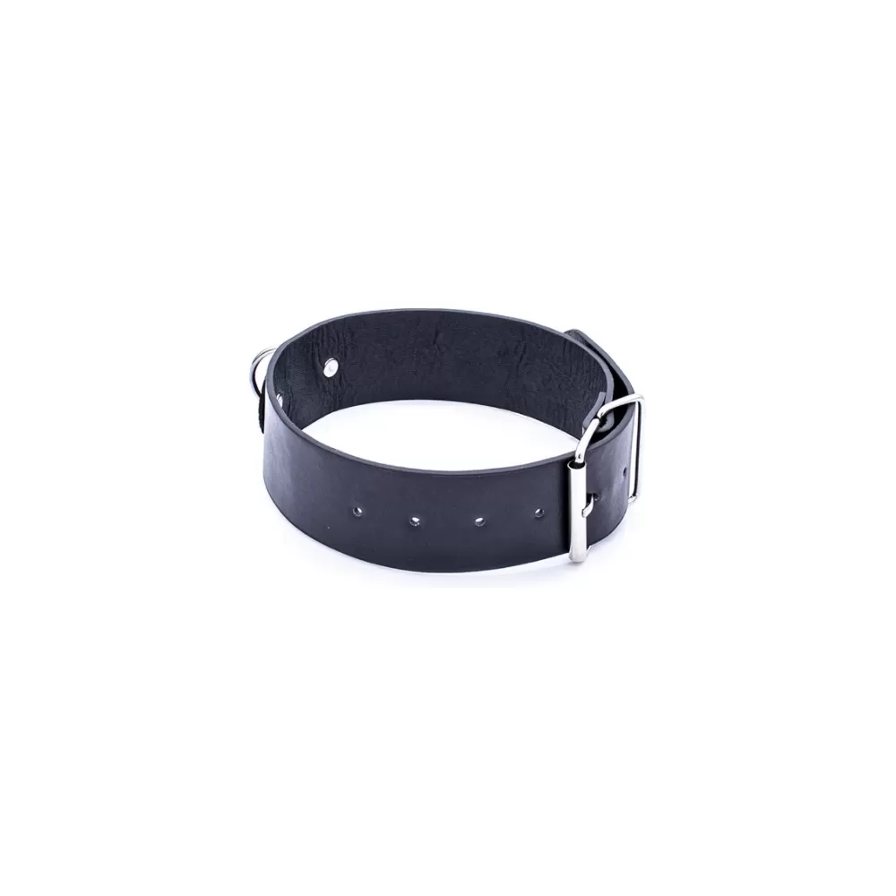 Guinzaglio collare per bdsm sadomaso in ecopelle nero