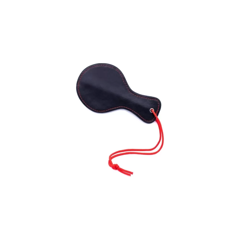 sculacciatore paddle in ecopelle con laccetto in tessuto
