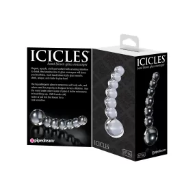 dildo fallo anale in vetro trasparente Icicles No.66 di Pipedream