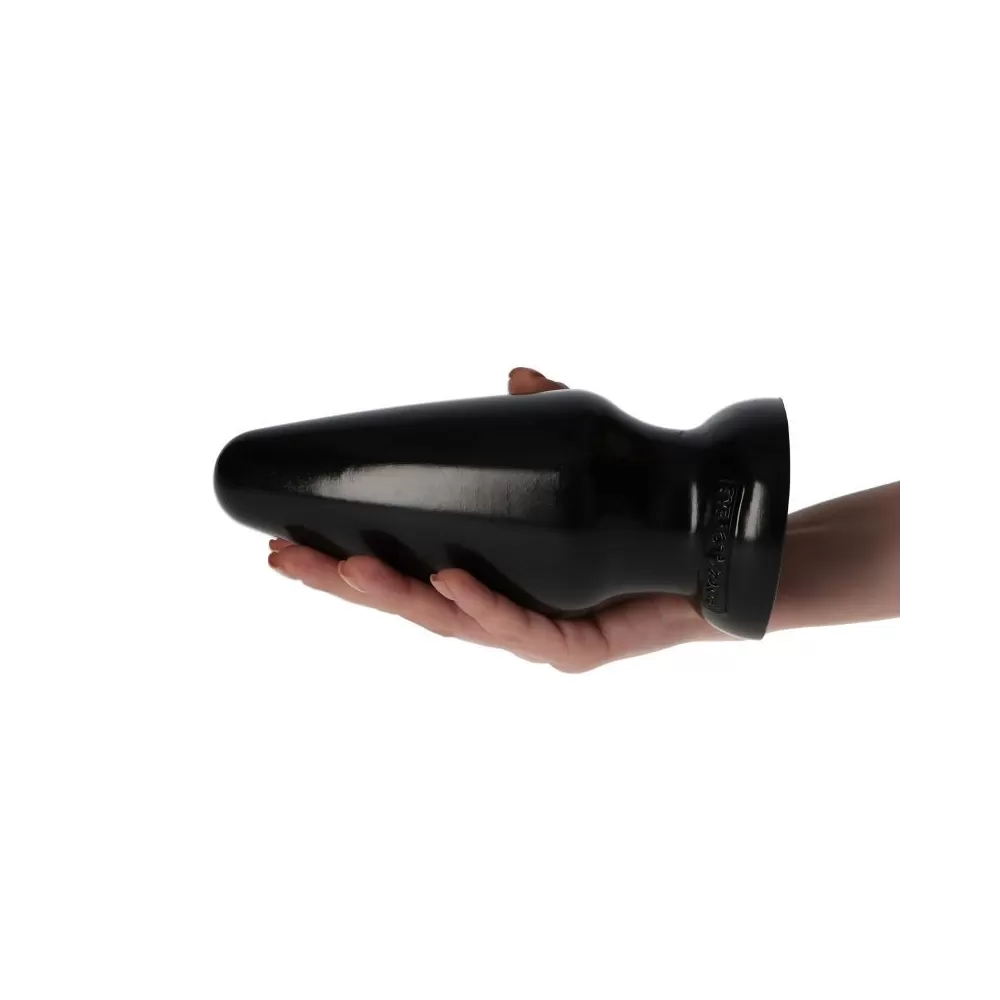 plug anale maxi dildo nero con ventosa dilatatore anale