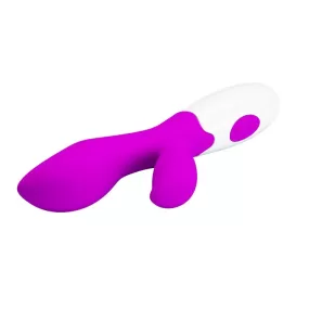 vibratore rabbit viola in silicone Newman di Pretty Love