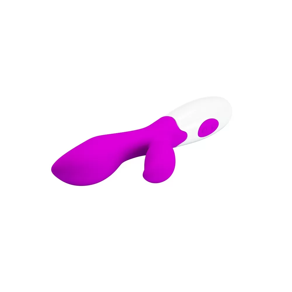 vibratore rabbit viola in silicone Newman di Pretty Love