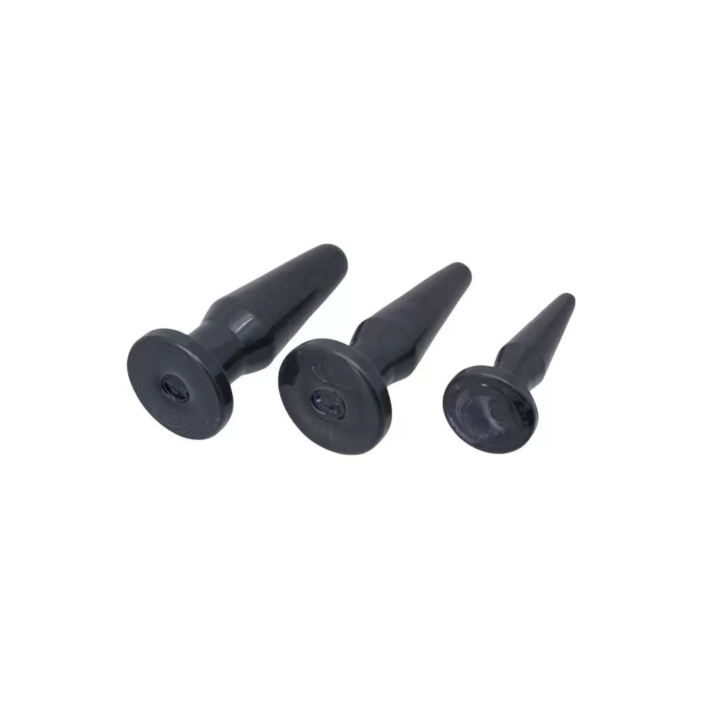 kit di 3 plug anali in Tpe, privo di ftalati, misure S - M - L