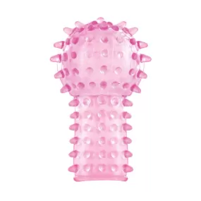 guaina per dita con rilievi ultra stimolanti colore rosa