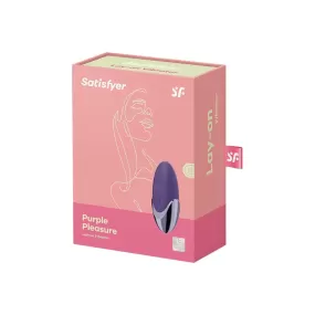 vibratore per clitoride satisfyer purple pleasure layon packaging