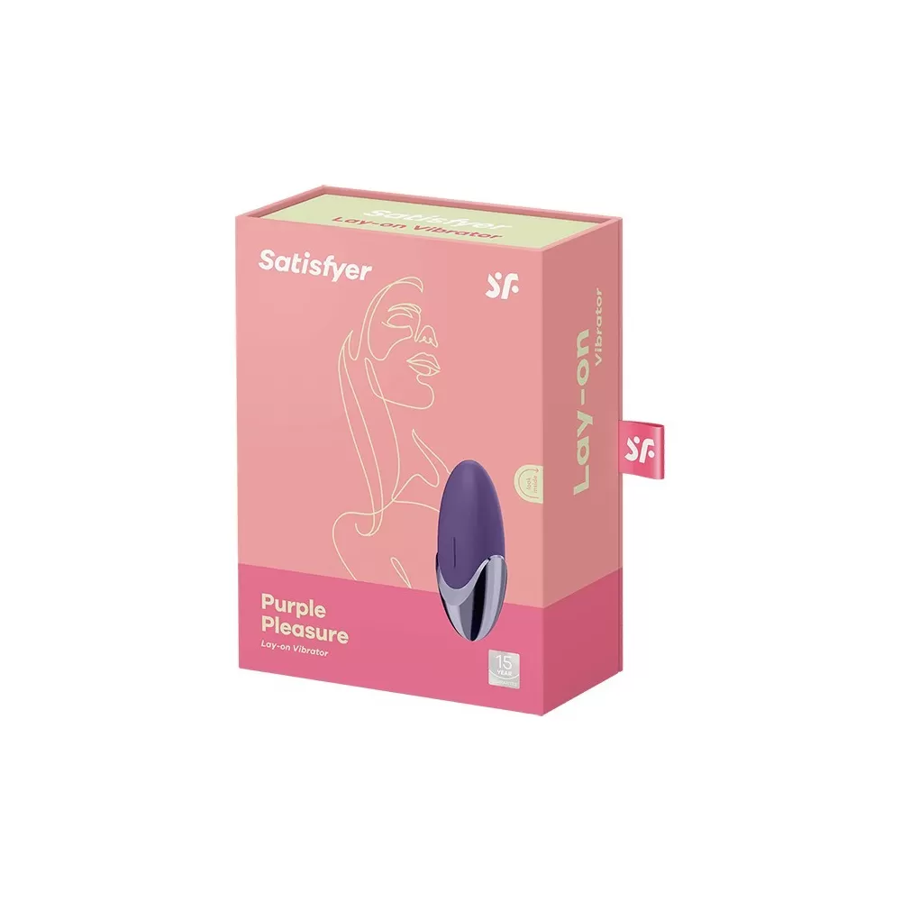 vibratore per clitoride satisfyer purple pleasure layon packaging