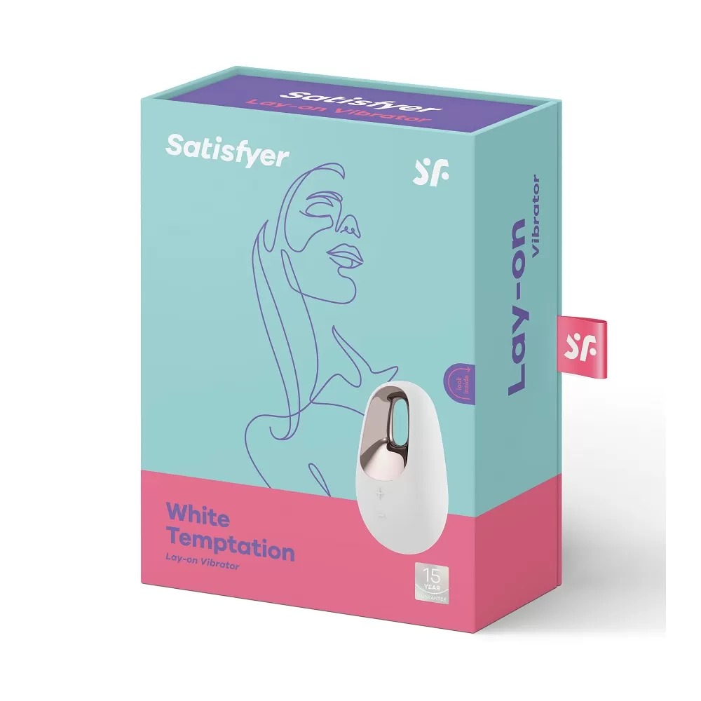 vibratore per clitoride white temptation di satisfyer packaging