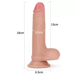 dildo dual layered nature cock 7” Flesh 18 cm di Lovetoy