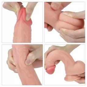 dildo realistico dual layered nature cock 8” 20,5 cm