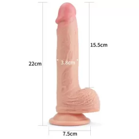 dildo realistico dual layered nature cock 8.5”