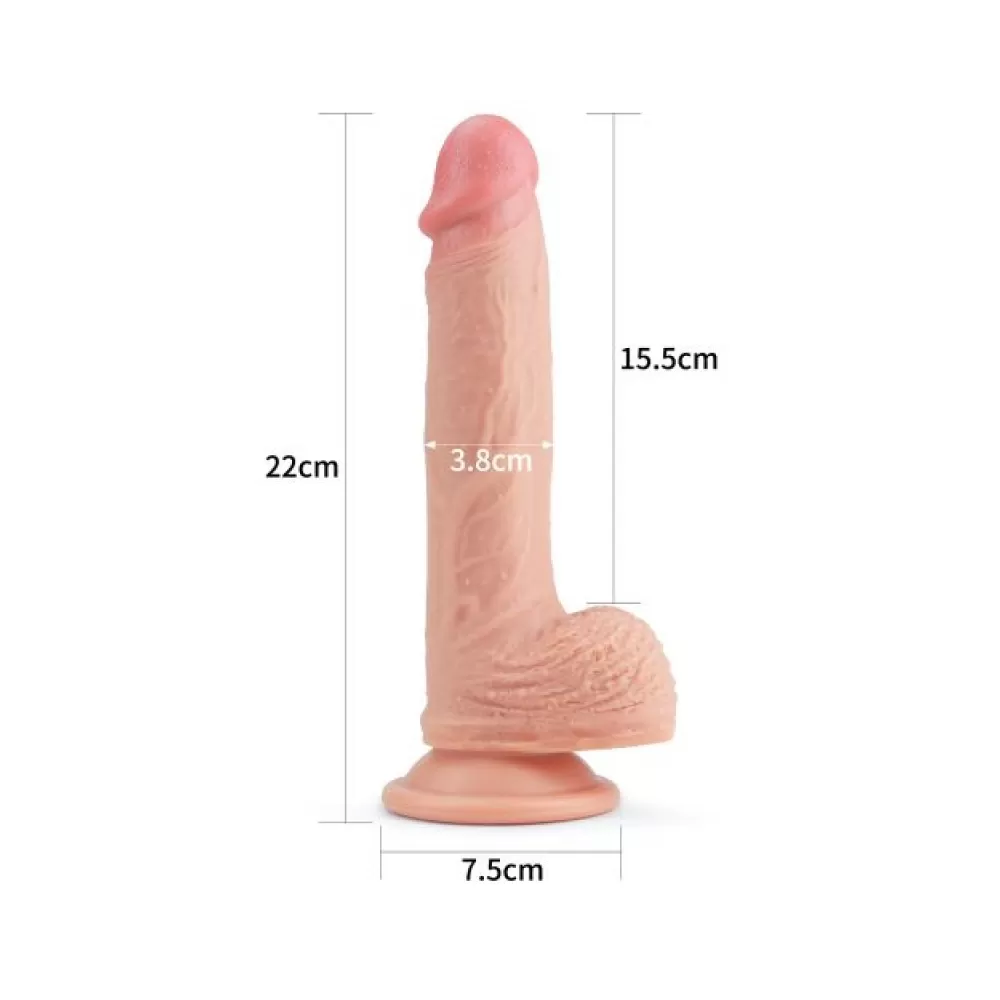 dildo realistico dual layered nature cock 8.5”