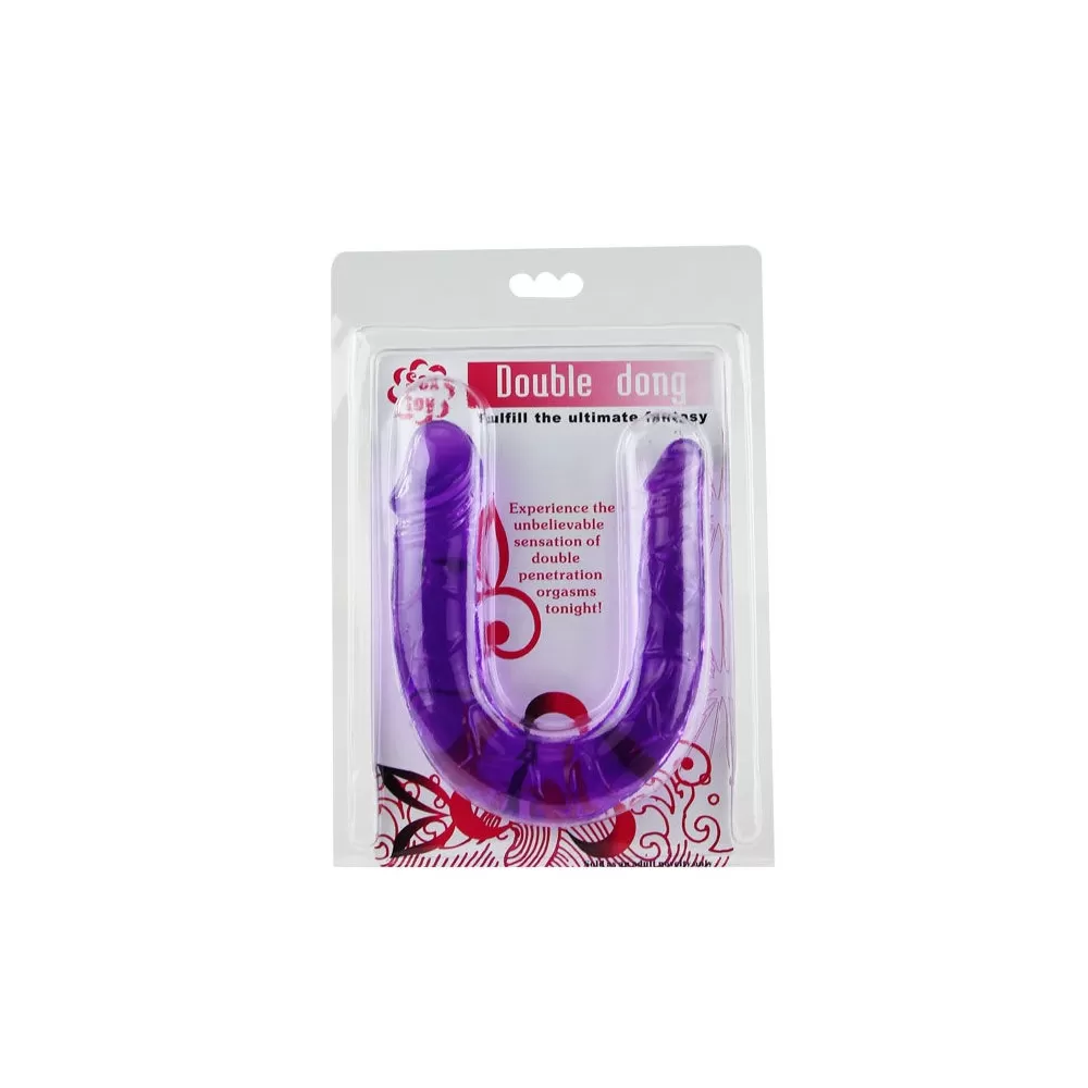 dildo doppio flessibile viola doppia penetrazione