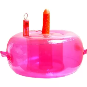 PALLA GONFIABILE FUCSIA CON VIBRATORE DILDO