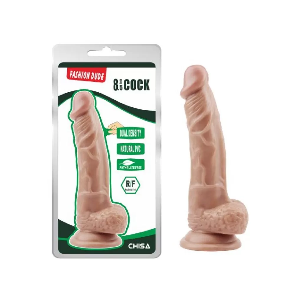 dildo a ventosa super realistico doppia intensità colore carne