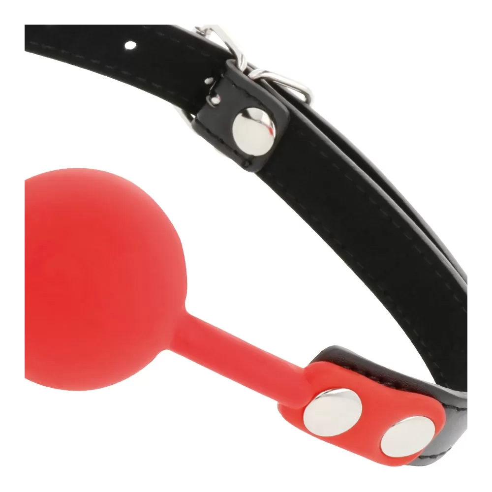 Palla Ball Gag morso a sfera per bocca in silicone ROSSO