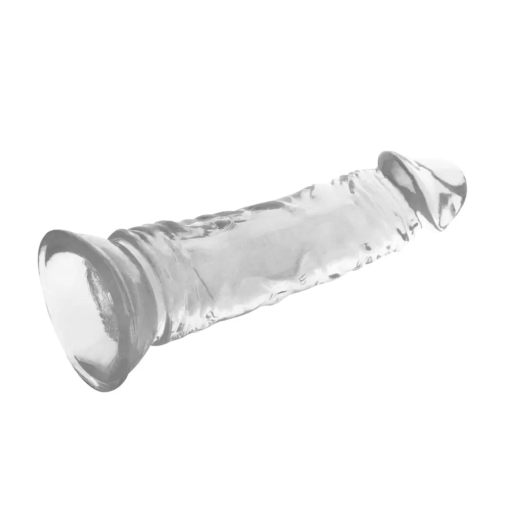 Dildo Realistico trasparente crystal in Jelly con ventosa XRay 19 cm