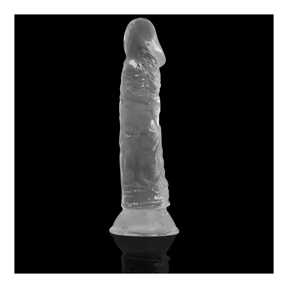 Dildo Realistico trasparente crystal in Jelly con ventosa XRay 19 cm