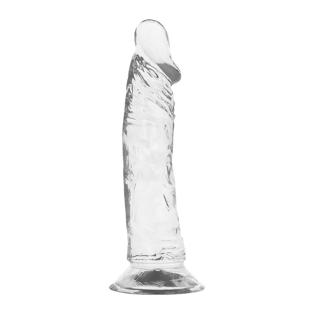 Dildo Realistico trasparente crystal in Jelly con ventosa XRay 19 cm