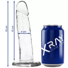 Dildo in Jelly Trasparente Realistico con ventosa XRay Crystal 18 cm