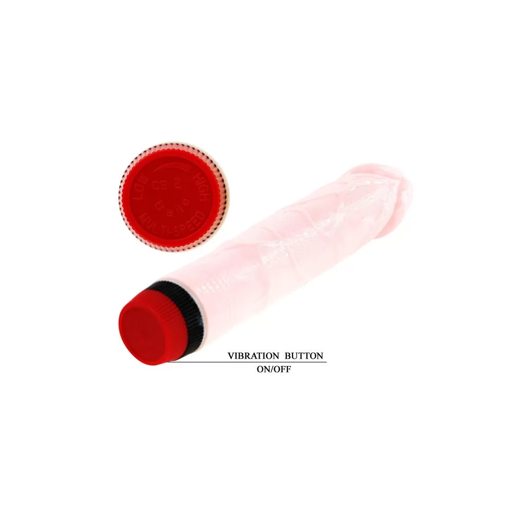 vibratore dildo realistico vibrante in silicone colore flesh 21,5 cm
