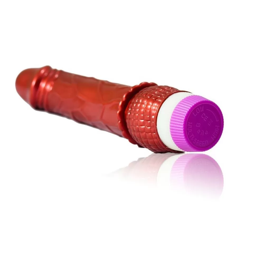 Fallo vibrante vibratore donna realistico rosso 23 cm