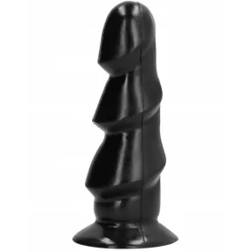 Dildo Anale con ventosa ALL BLACK Nero 17 cm