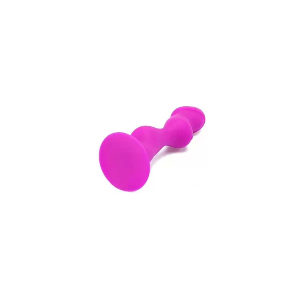 dildo plug anale fucsia compatibile con strap-on