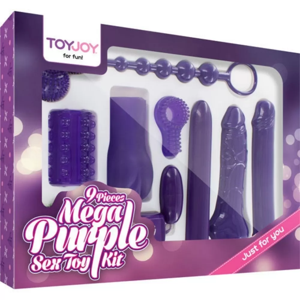 set giochi erotici di coppia in scatola da 9 pezzi Mega Purple Viola