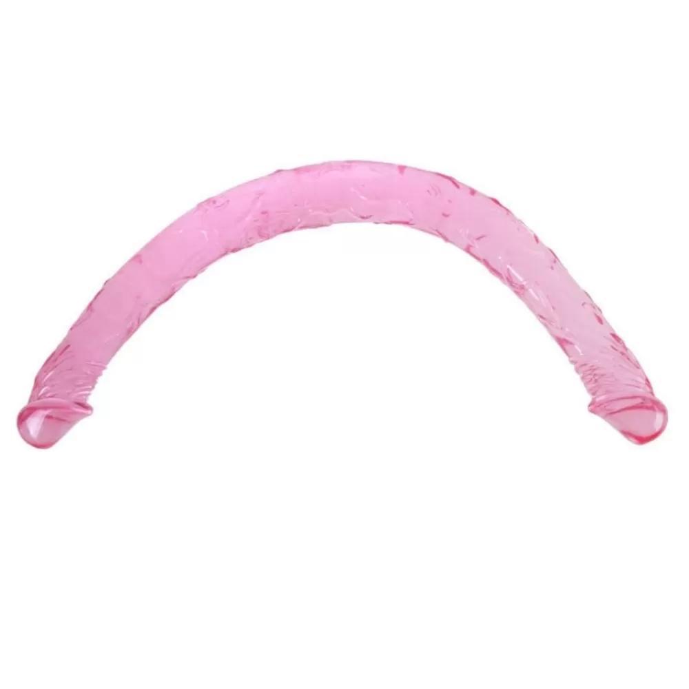 doppio dildo in jelly viola lunghezza 44,5cm