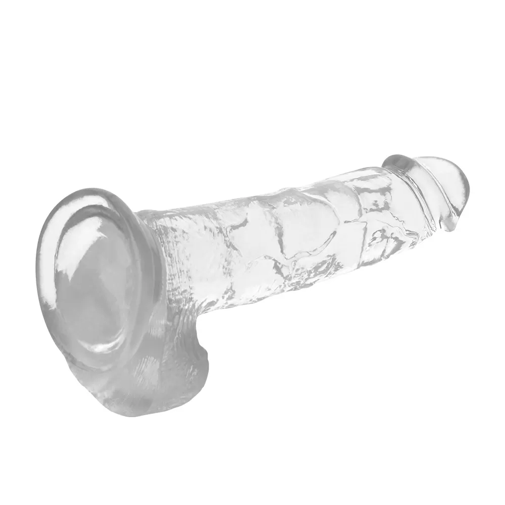 dildo con ventosa fallo realistico trasparente