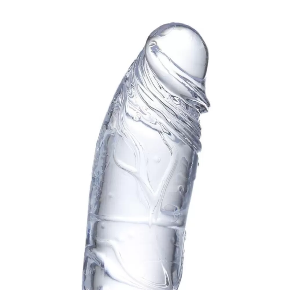 dildo con ventosa fallo realistico crystal trasparente  Jelly
