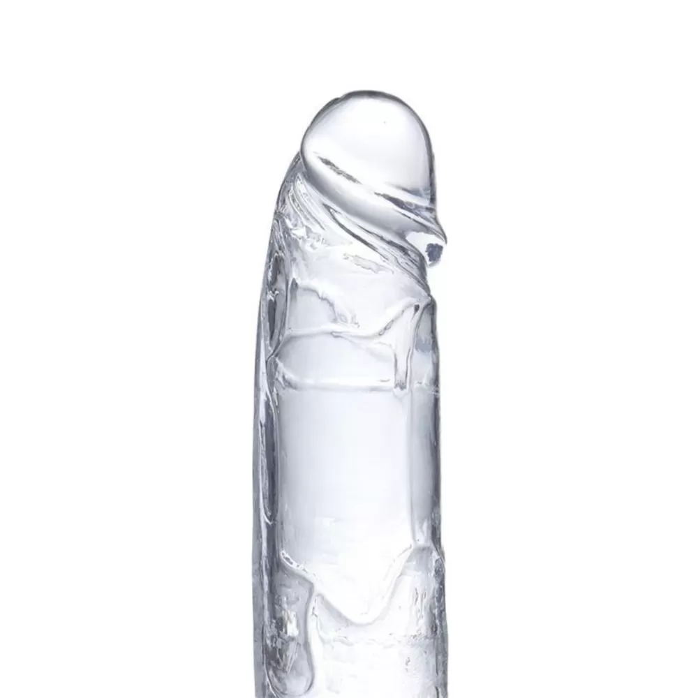 dildo realistico con ventosa in Jelly crystal 22-cm