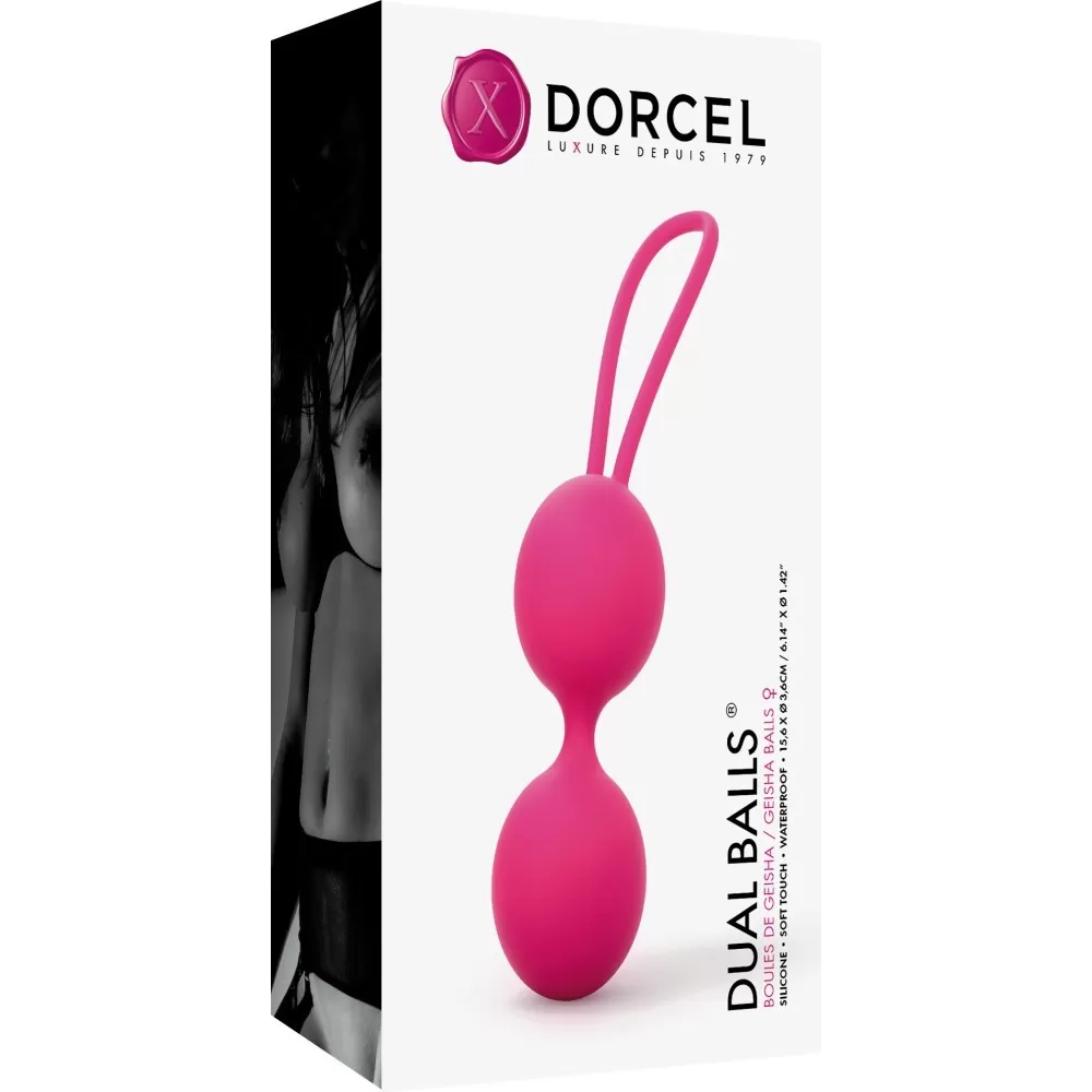 Palline vaginali di Kegel Dual Balls Fucsia di Marc Dorcel