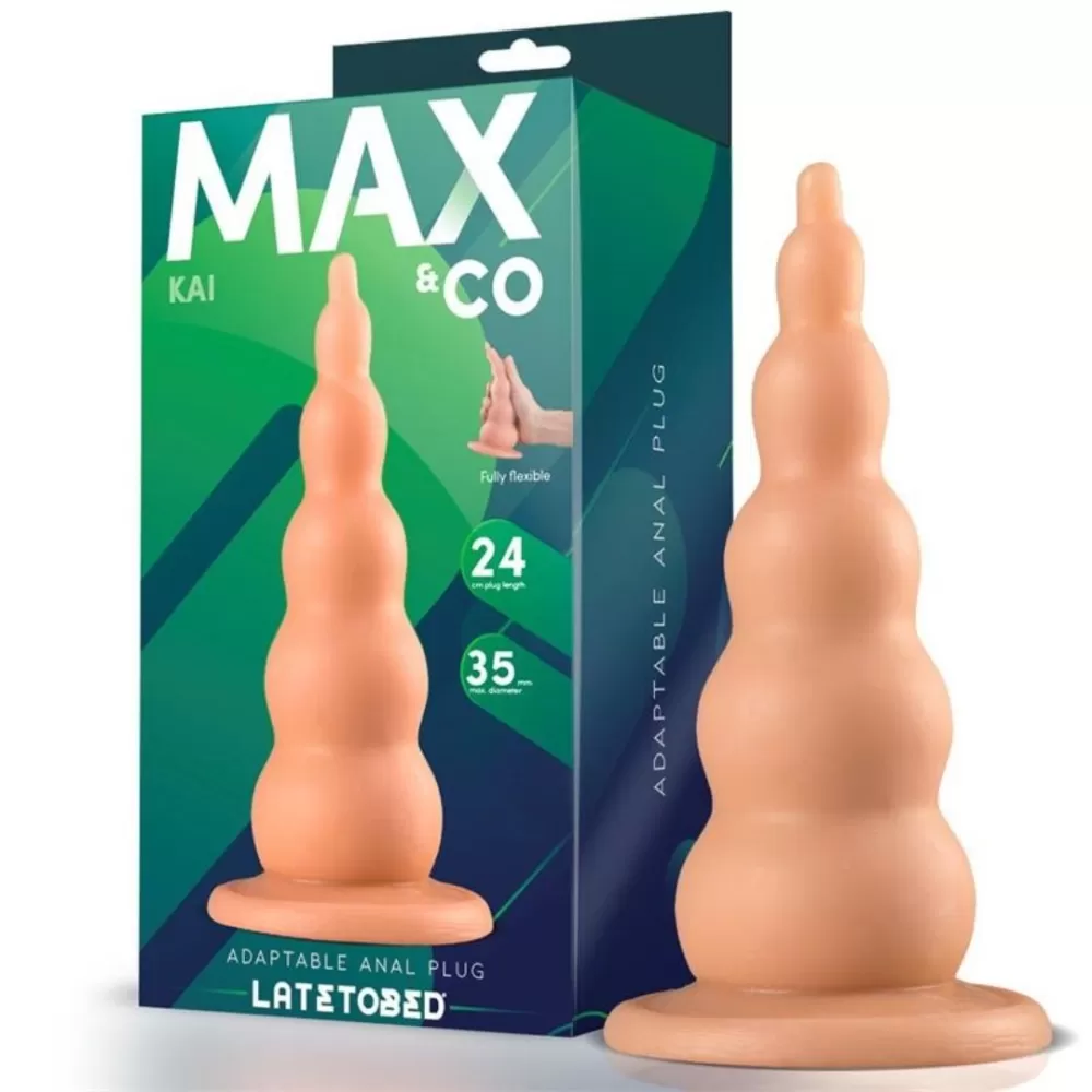 Kai maxi dildo con sfere plug anale 24 cm