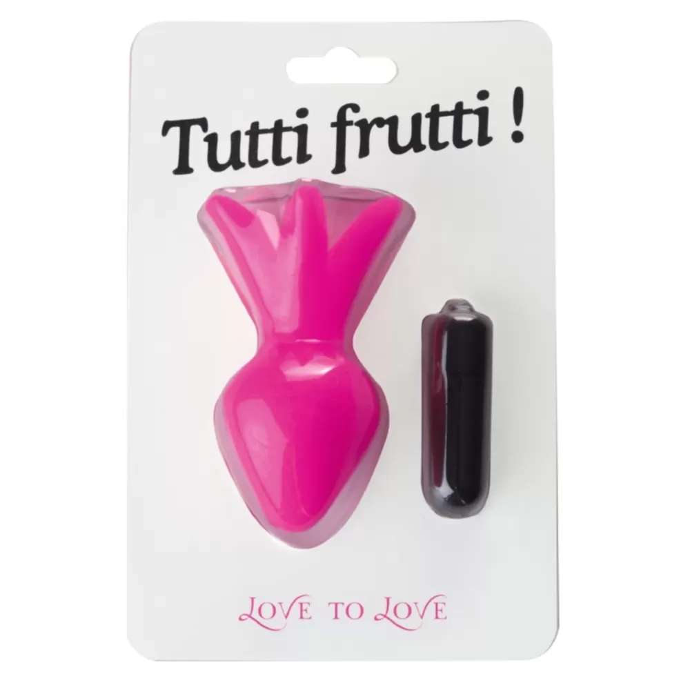 plug anale a forma di fragola con vibratore bullet