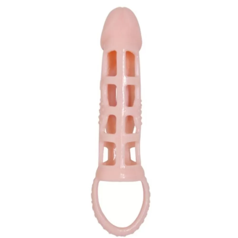 guaina fallica indossabile vibrante prolunga pene con anello testicoli