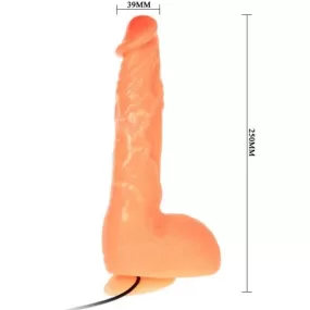 dildo vibrante realistico con ventosa 25 cm