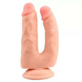 doppio dildo anale vaginale con ventosa fallo realistico