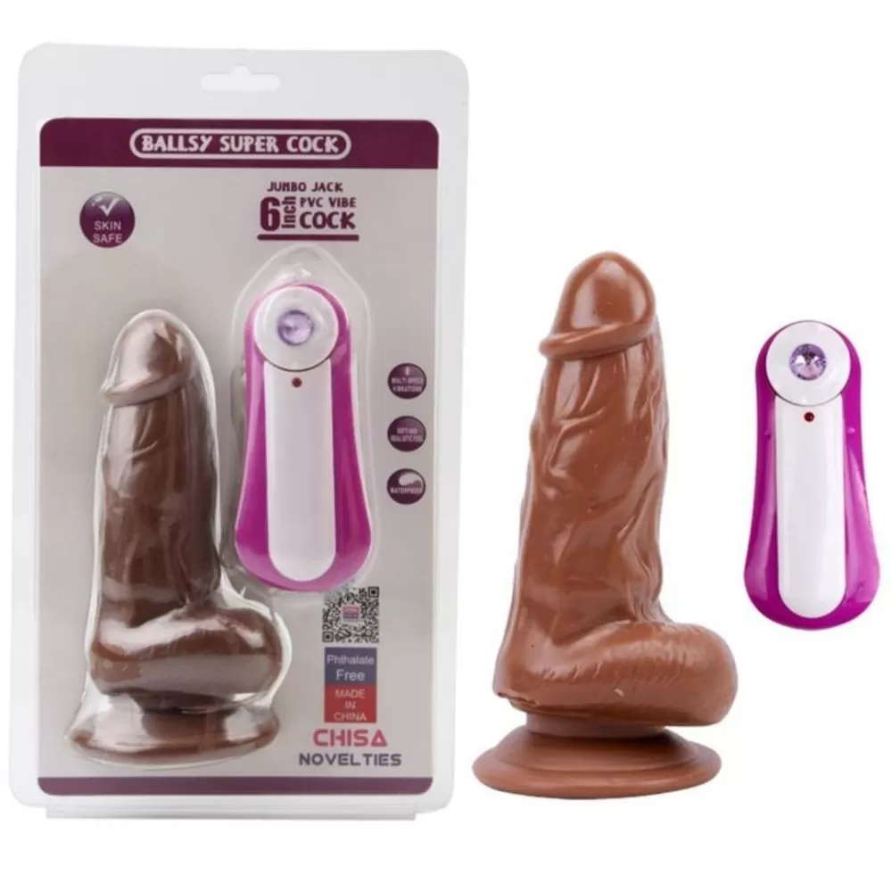 vibratore dildo realistico con telecomando wireless 15 cm