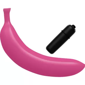 vibratore donna a forma di banana silicone fucsia bullet vibrante