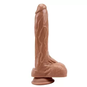 dildo realistico in silicone marrone con ventosa