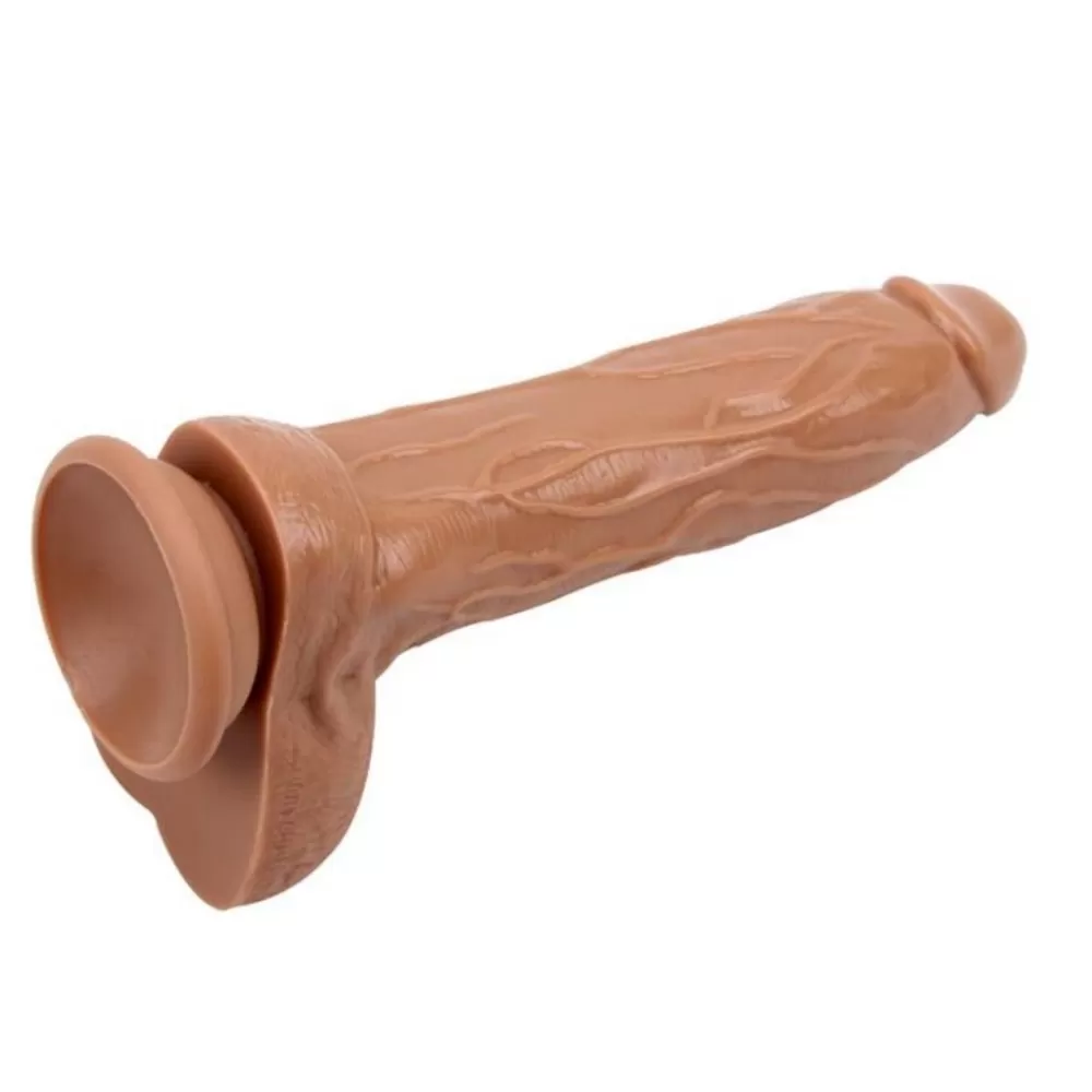 dildo con ventosa fallo realistico marrone